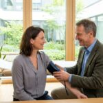 Hausarzt misst den Blutdruck eines Patienten beim Gesundheits-Check-up